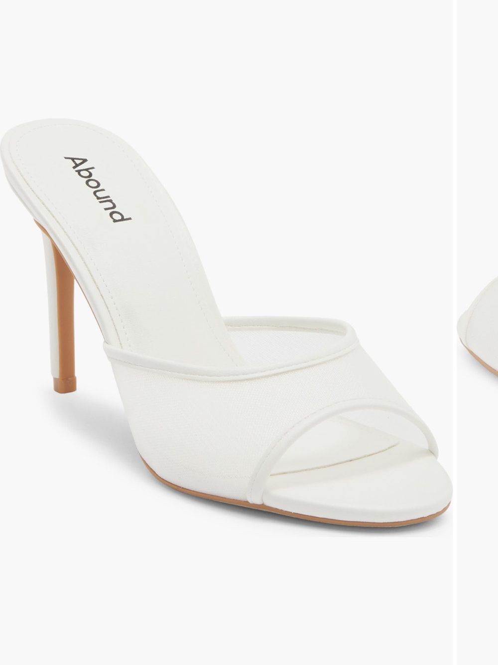 Abound White Open-Toe Stiletto Mule